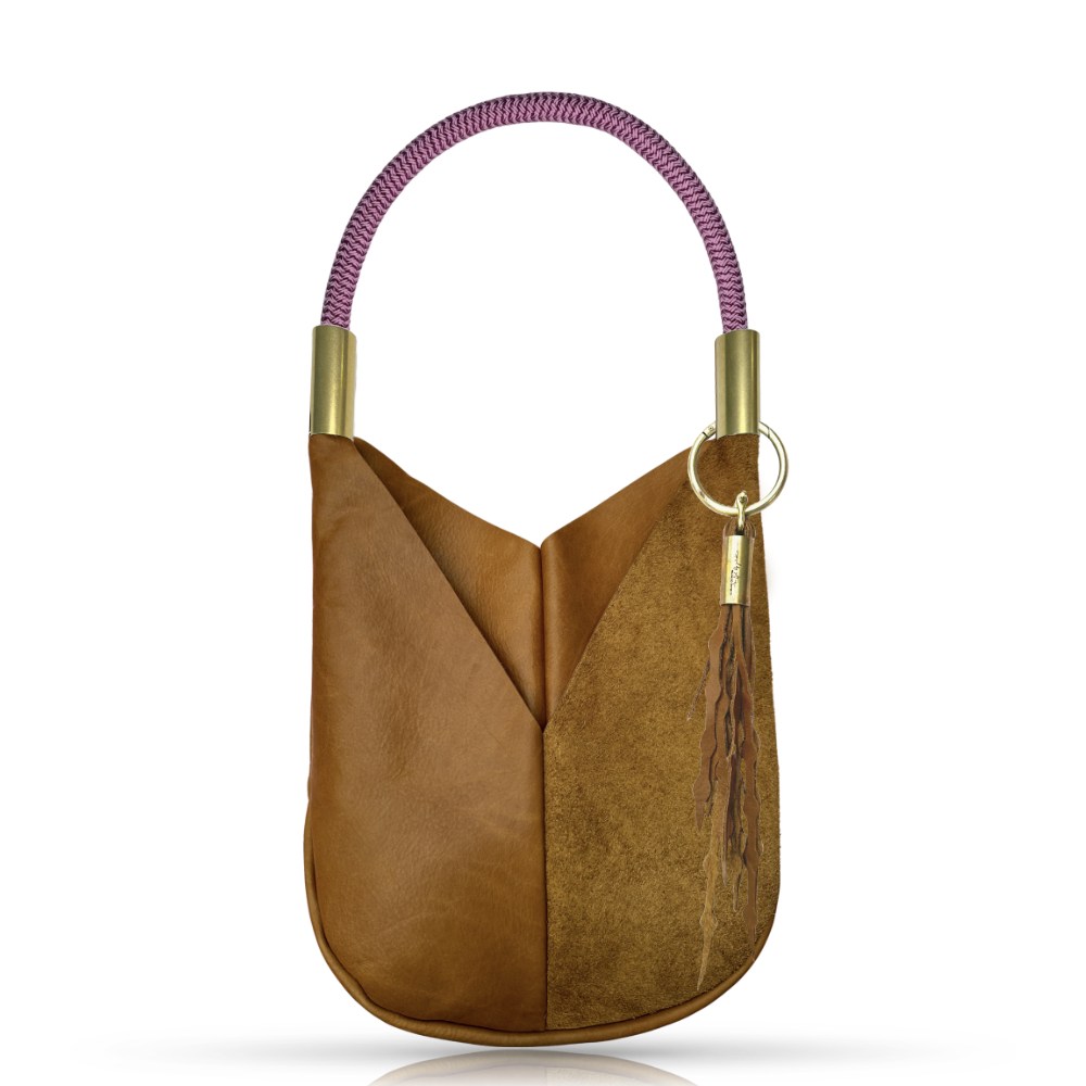 Original Wildwood Bag Large#Rope Color_Purple Beach Rose#Add Ons_Add a Matching Seaweed Tassel (save $10)