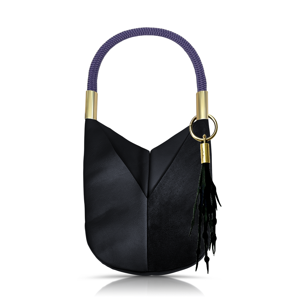 Original Wildwood Bag Large#Rope Color_Purple Mussel Shell#Add Ons_Add a Matching Seaweed Tassel (save $10)