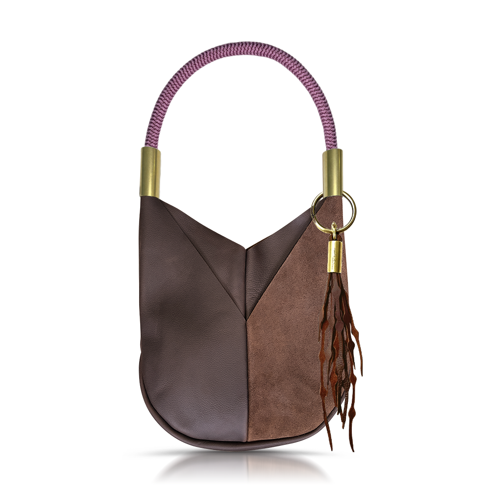 Original Wildwood Bag Large#Rope Color_Purple Beach Rose#Add Ons_Add a Matching Seaweed Tassel (save $10)