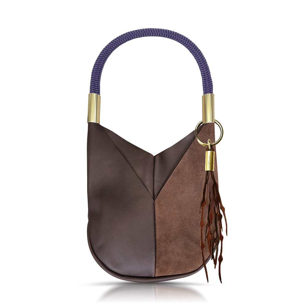 Original Wildwood Bag Large#Rope Color_Purple Mussel Shell#Add Ons_Add a Matching Seaweed Tassel (save $10)