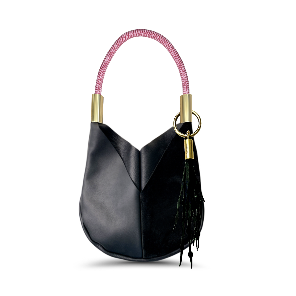 Original Wildwood Bag Small#Rope Color_Pink Beach Rose#Add Ons_Add a Matching Seaweed Tassel (save $10)