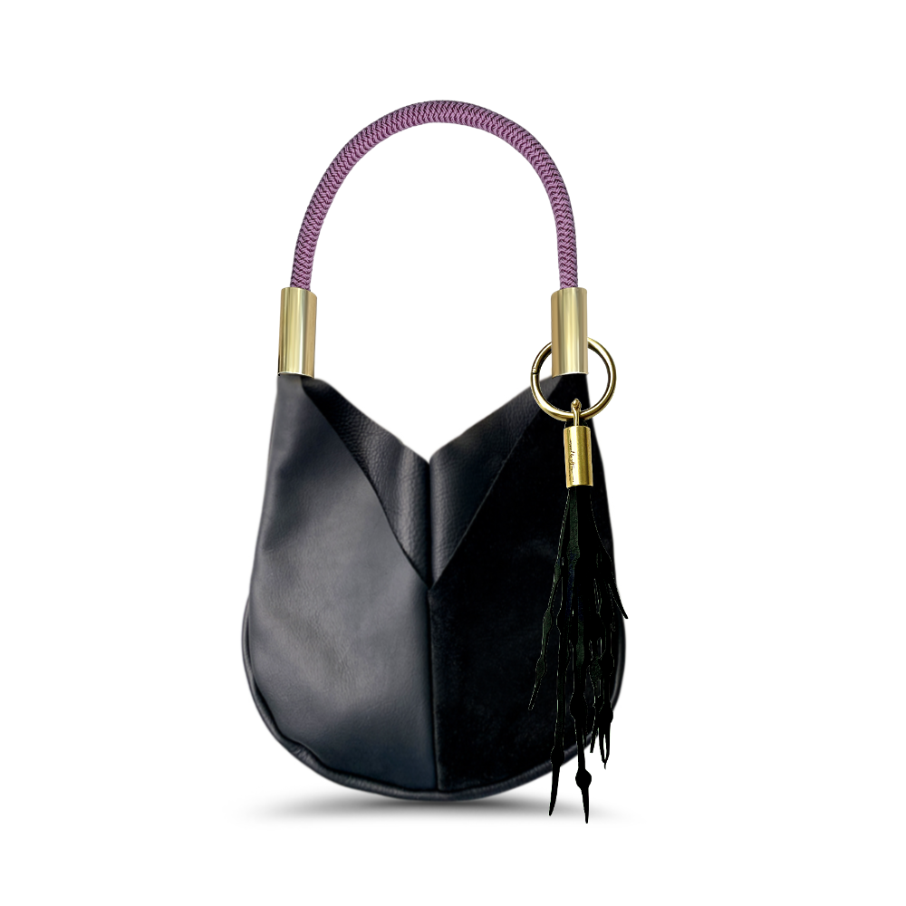 Original Wildwood Bag Small#Rope Color_Purple Beach Rose#Add Ons_Add a Matching Seaweed Tassel (save $10)