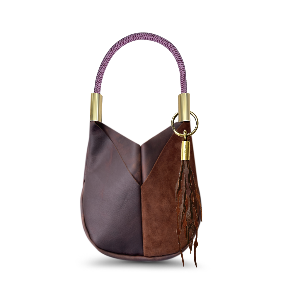 Original Wildwood Bag Small#Rope Color_Purple Beach Rose#Add Ons_Add a Matching Seaweed Tassel (save $10)