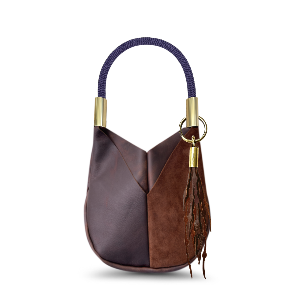 Original Wildwood Bag Small#Rope Color_Purple Mussel Shell#Add Ons_Add a Matching Seaweed Tassel (save $10)