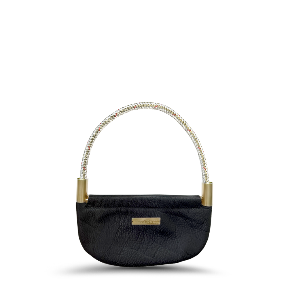 Oyster Shell #Rope Color_Oyster Shell Gold#Rope Handle Length_Wrist (19")#Add Ons_Handbag Only