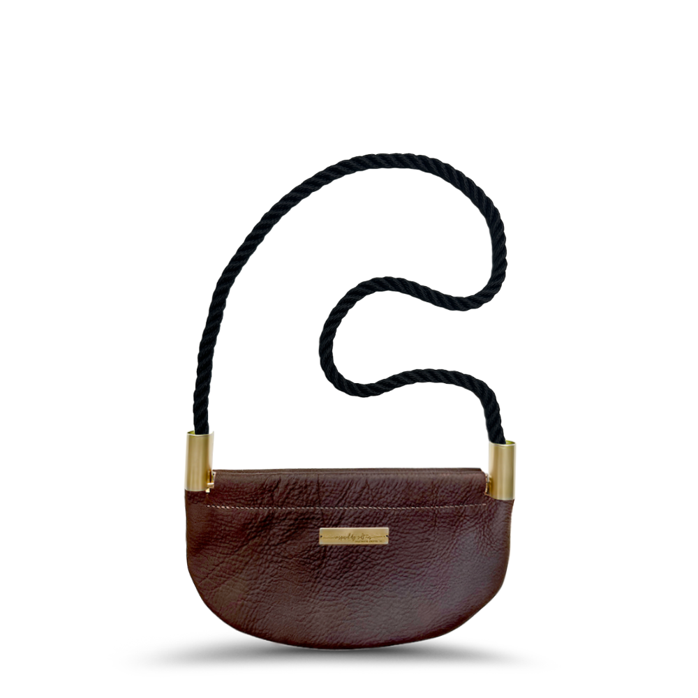 Oyster Shell #Rope Color_Summer Night Black#Rope Handle Length_Shoulder (35")#Add Ons_Handbag Only