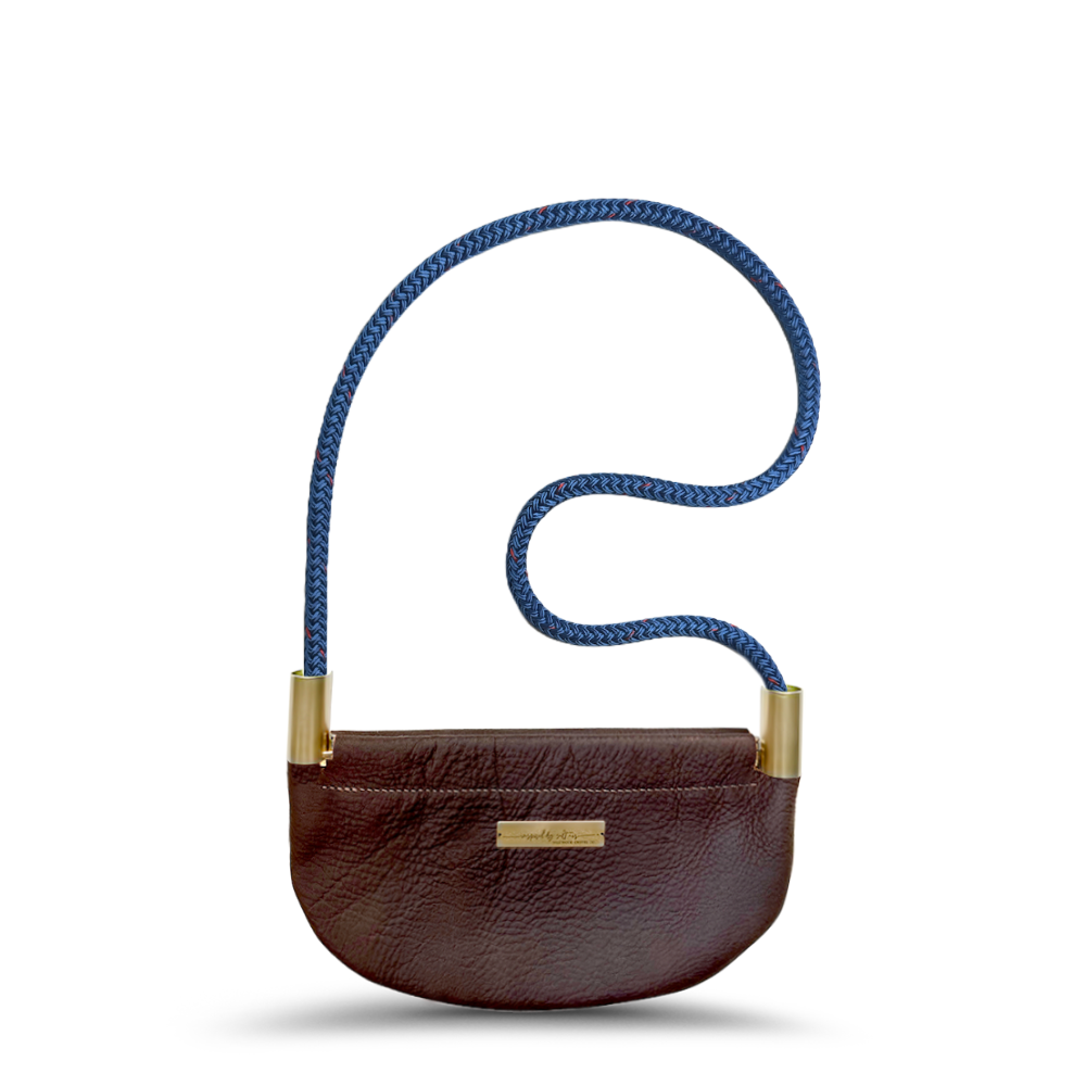 Oyster Shell #Rope Color_Harborside Blue#Rope Handle Length_Shoulder (35")#Add Ons_Handbag Only