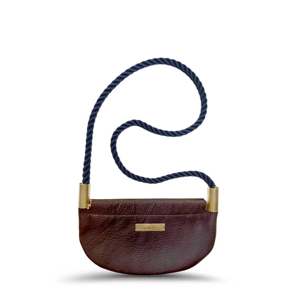 Oyster Shell #Rope Color_New England Navy#Rope Handle Length_Shoulder (35")#Add Ons_Handbag Only