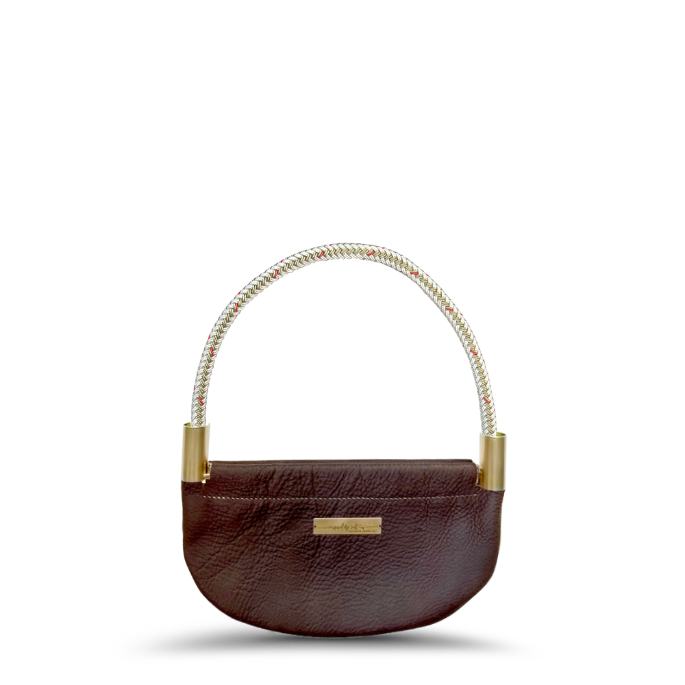Oyster Shell #Rope Color_Oyster Shell Gold#Rope Handle Length_Wrist (19")#Add Ons_Handbag Only