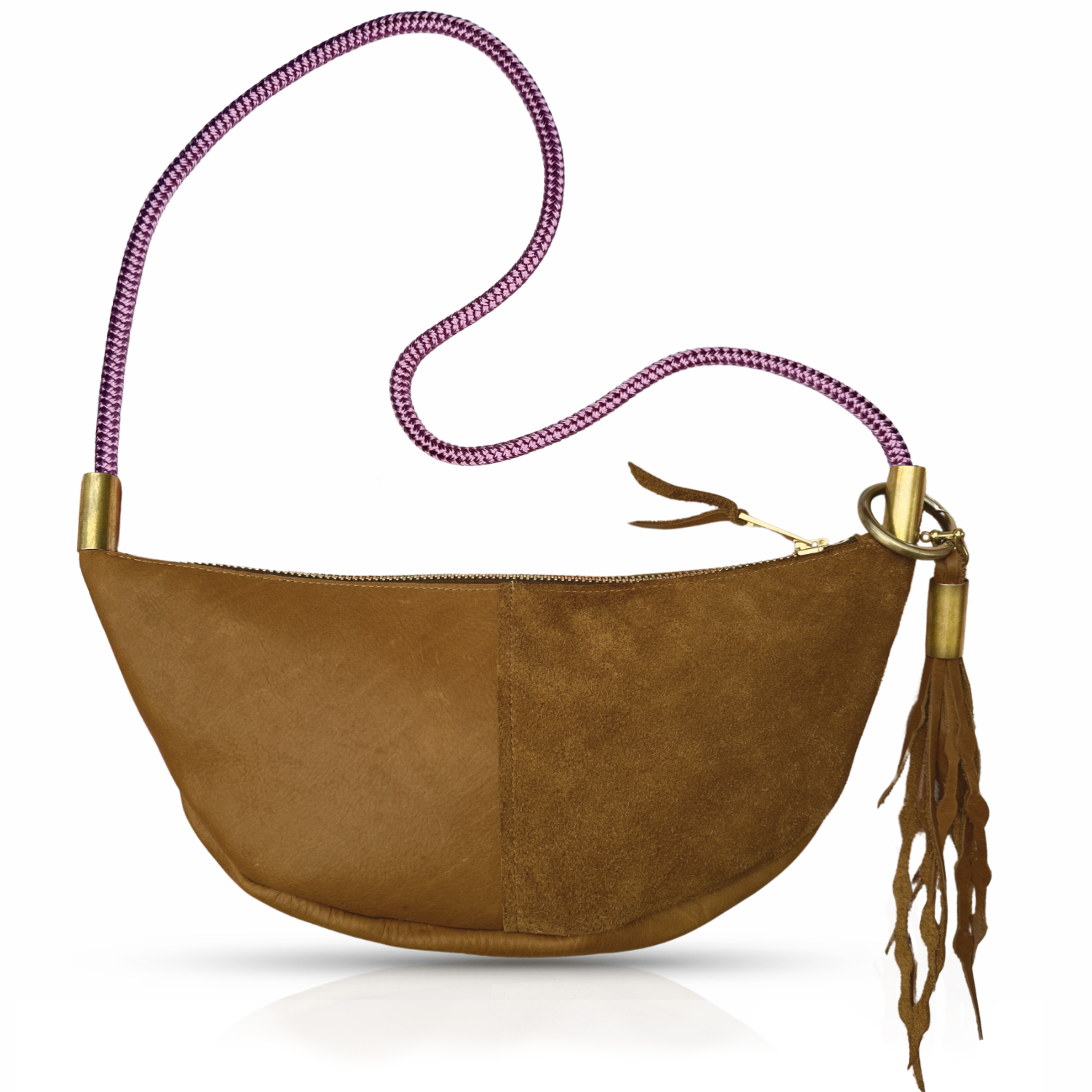 Sling #Rope Color_Purple Beach Rose#Rope Handle Length_Short Crossbody (40”)#Add Ons_Add a Matching Seaweed Tassel (save $10)