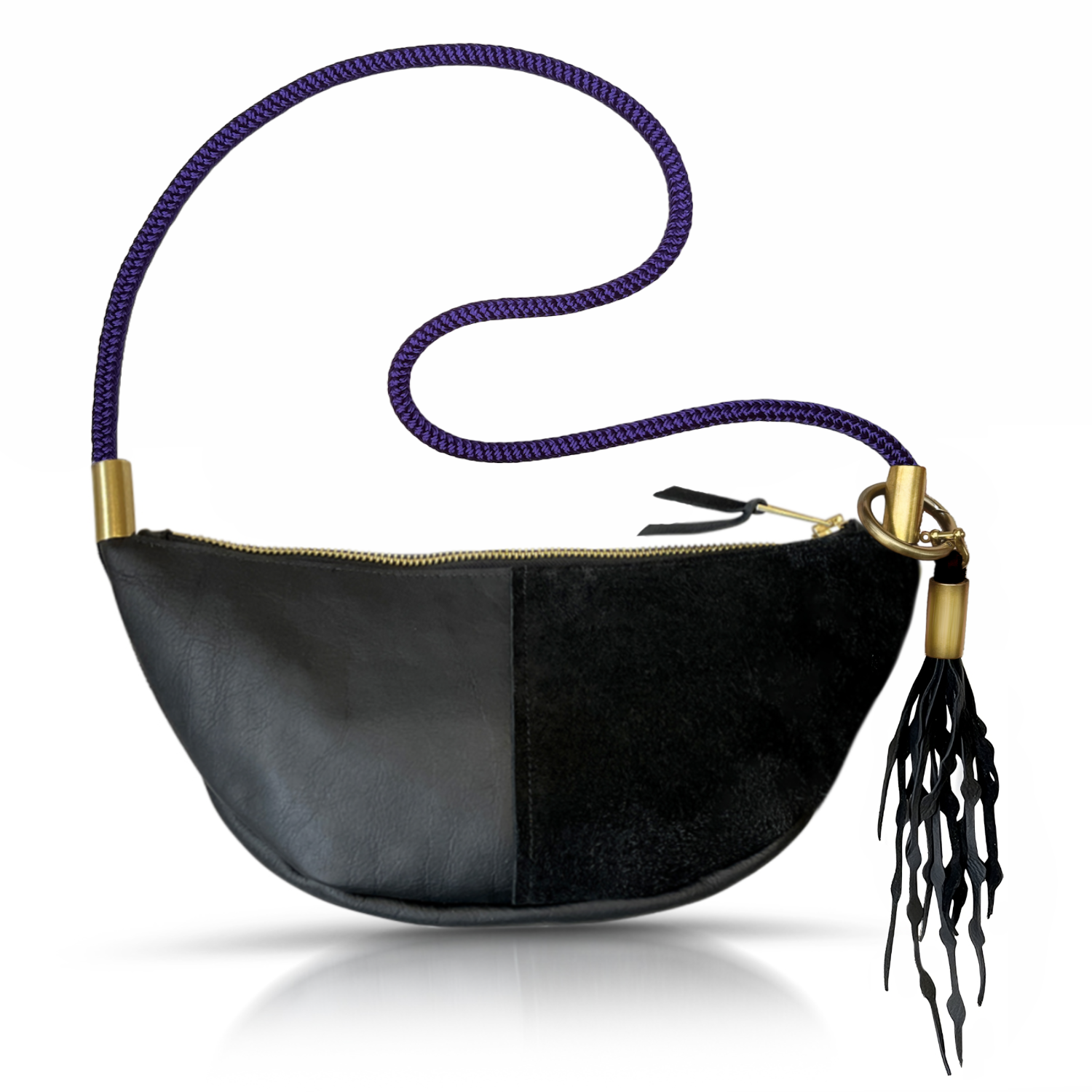 Sling #Rope Color_Purple Mussel Shell#Rope Handle Length_Short Crossbody (40”)#Add Ons_Add a Matching Seaweed Tassel (save $10)