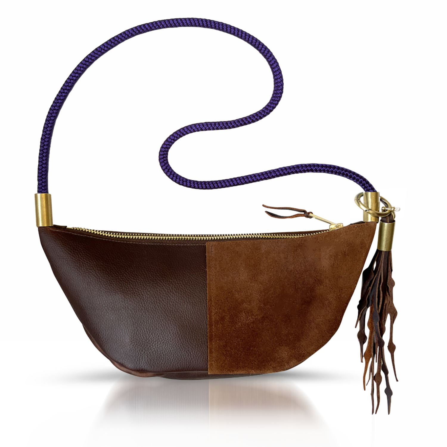 Sling #Rope Color_Purple Mussel Shell#Rope Handle Length_Short Crossbody (40”)#Add Ons_Add a Matching Seaweed Tassel (save $10)