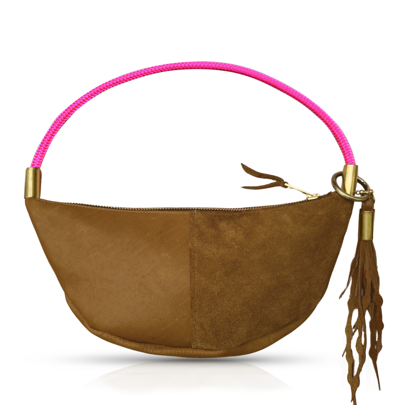 Sling #Rope Color_Neon Pink#Rope Handle Length_Short Shoulder (25”)#Add Ons_Add a Matching Seaweed Tassel (save $10)