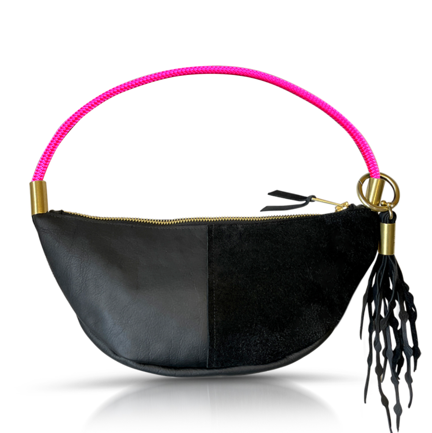 Sling #Rope Color_Neon Pink#Rope Handle Length_Short Shoulder (25”)#Add Ons_Add a Matching Seaweed Tassel (save $10)