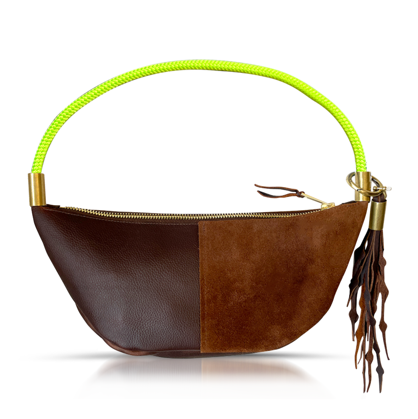 Sling #Rope Color_Neon Yellow#Rope Handle Length_Short Shoulder (25”)#Add Ons_Add a Matching Seaweed Tassel (save $10)