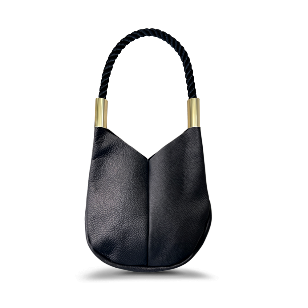 Wildwood Oyster Co. Black Leather Small Tote