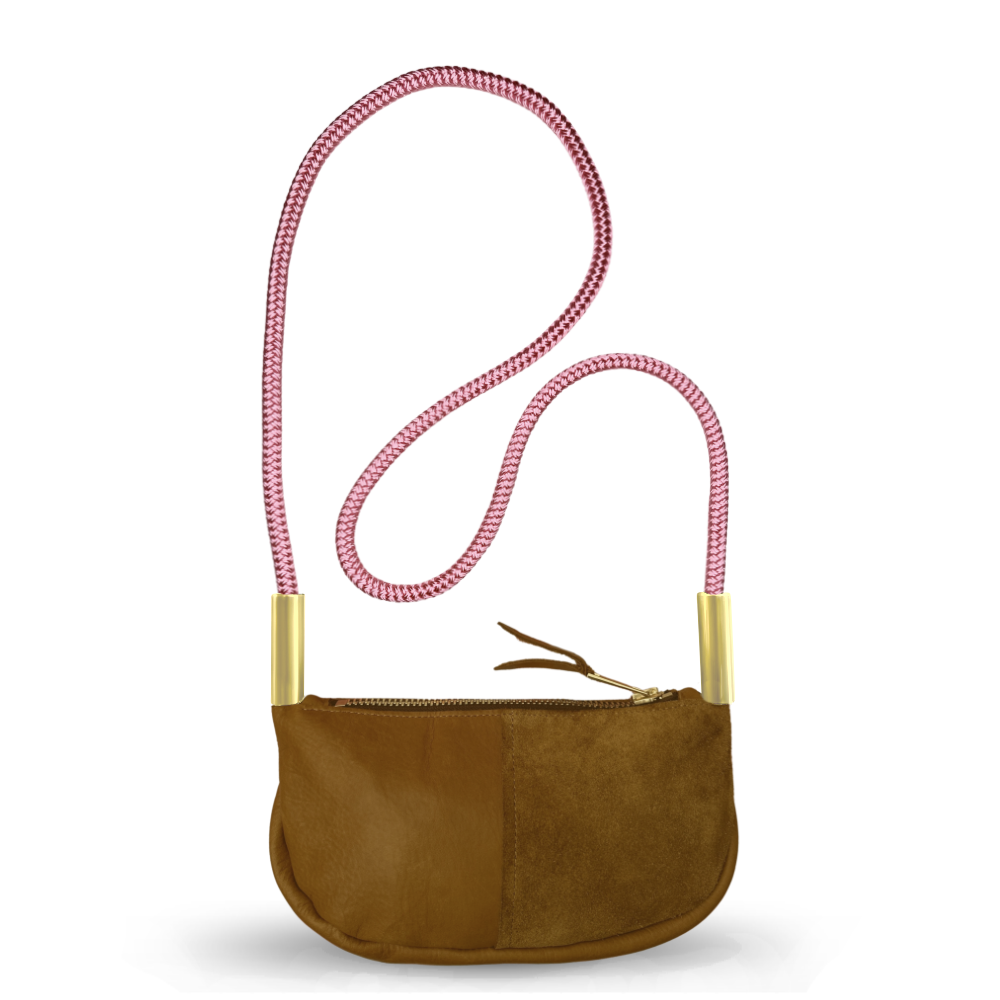 Zip Crossbody #Rope Color_Pink Beach Rose#Rope Handle Length_Crossbody (50")#Add Ons_Handbag Only