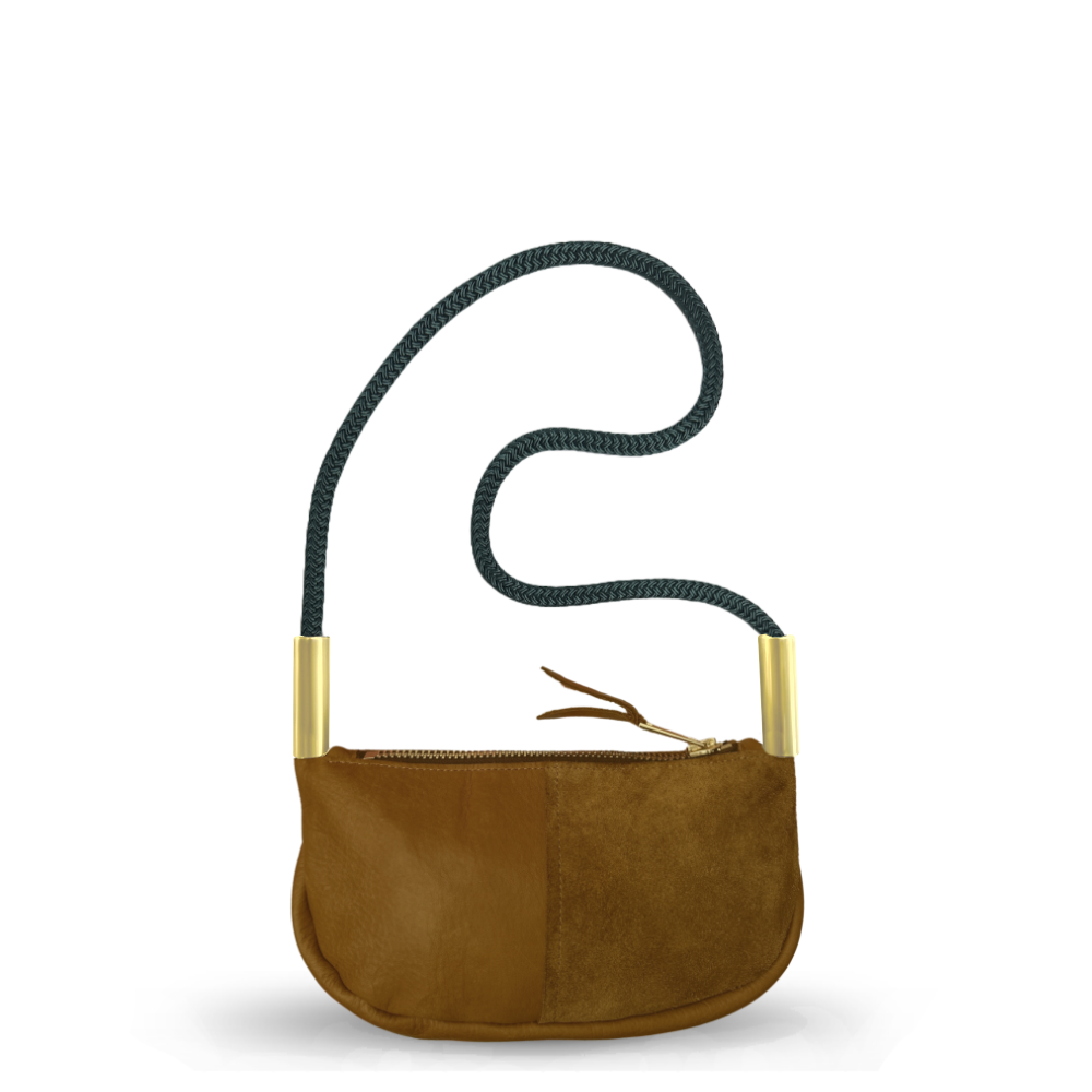 Zip Crossbody #Rope Color_Pine Green#Rope Handle Length_Shoulder (35")#Add Ons_Handbag Only