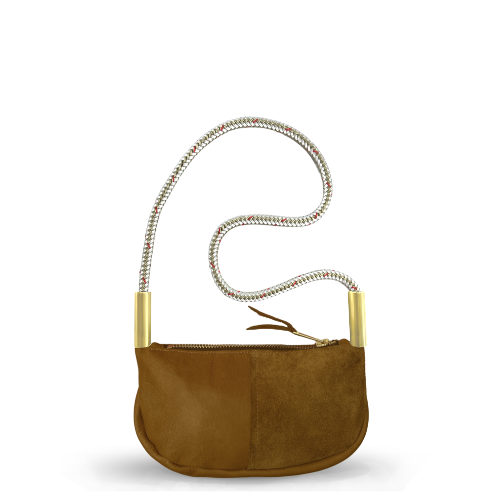 Zip Crossbody #Rope Color_Oyster Shell Gold#Rope Handle Length_Shoulder (35")#Add Ons_Handbag Only