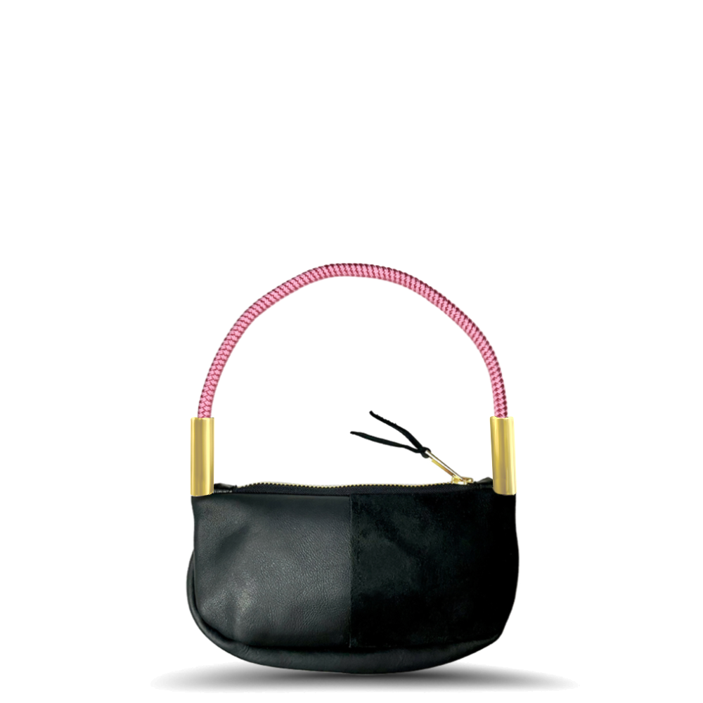 Zip Crossbody #Rope Color_Pink Beach Rose#Rope Handle Length_Wrist (19")#Add Ons_Handbag Only