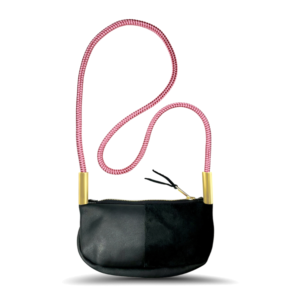 Zip Crossbody #Rope Color_Pink Beach Rose#Rope Handle Length_Crossbody (50")#Add Ons_Handbag Only