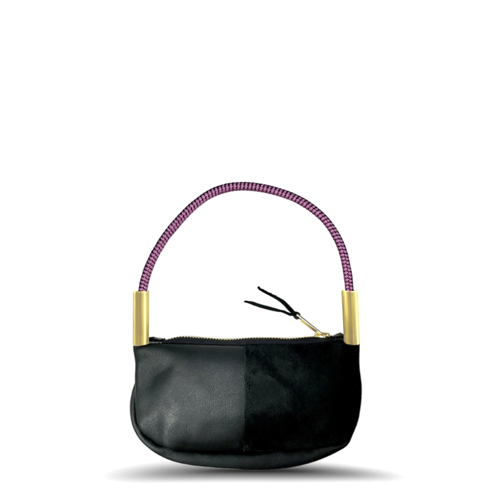 Zip Crossbody #Rope Color_Purple Beach Rose#Rope Handle Length_Wrist (19")#Add Ons_Handbag Only