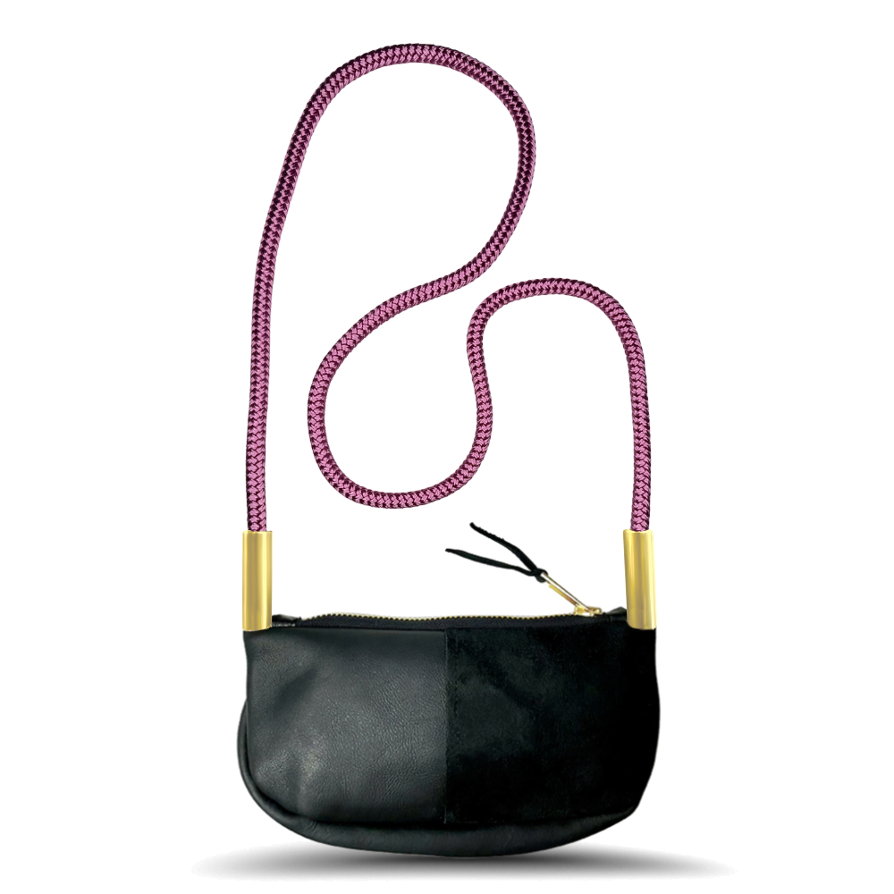 Zip Crossbody #Rope Color_Purple Beach Rose#Rope Handle Length_Crossbody (50")#Add Ons_Handbag Only
