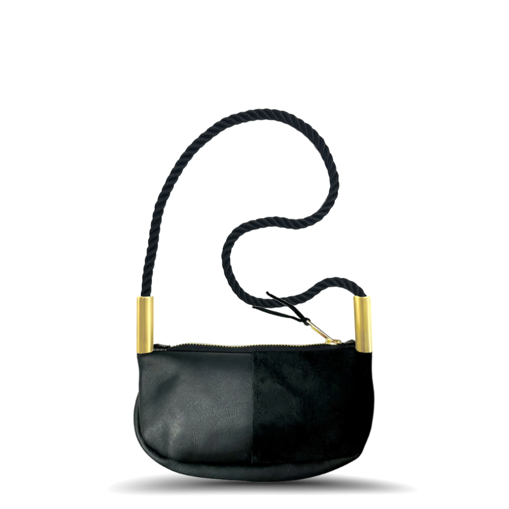 Zip Crossbody #Rope Color_Summer Night Black#Rope Handle Length_Shoulder (35")#Add Ons_Handbag Only