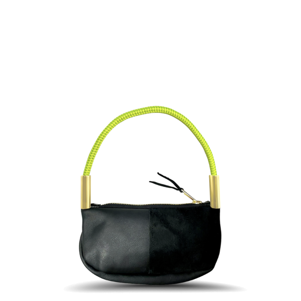 Zip Crossbody #Rope Color_Neon Yellow#Rope Handle Length_Wrist (19")#Add Ons_Handbag Only