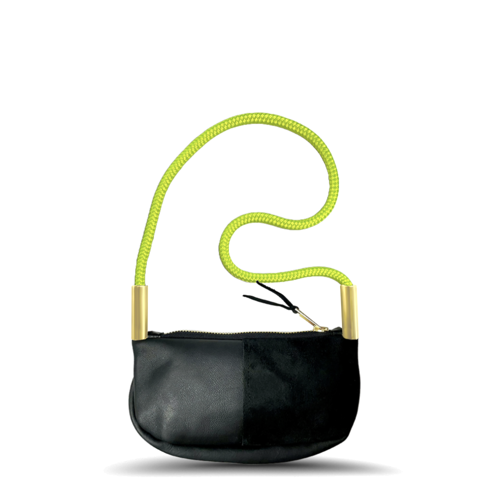 Zip Crossbody #Rope Color_Neon Yellow#Rope Handle Length_Shoulder (35")#Add Ons_Handbag Only