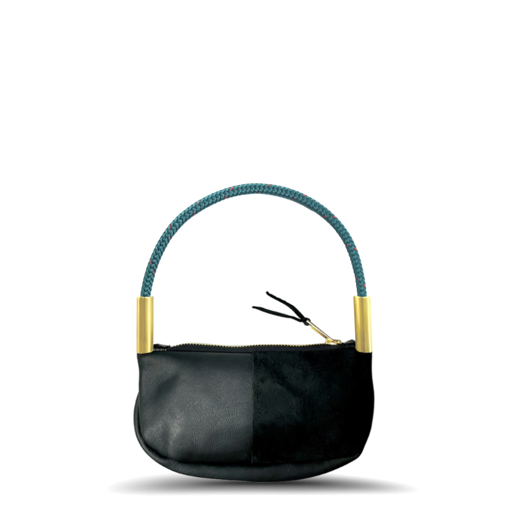 Zip Crossbody #Rope Color_Seaside Teal#Rope Handle Length_Wrist (19")#Add Ons_Handbag Only
