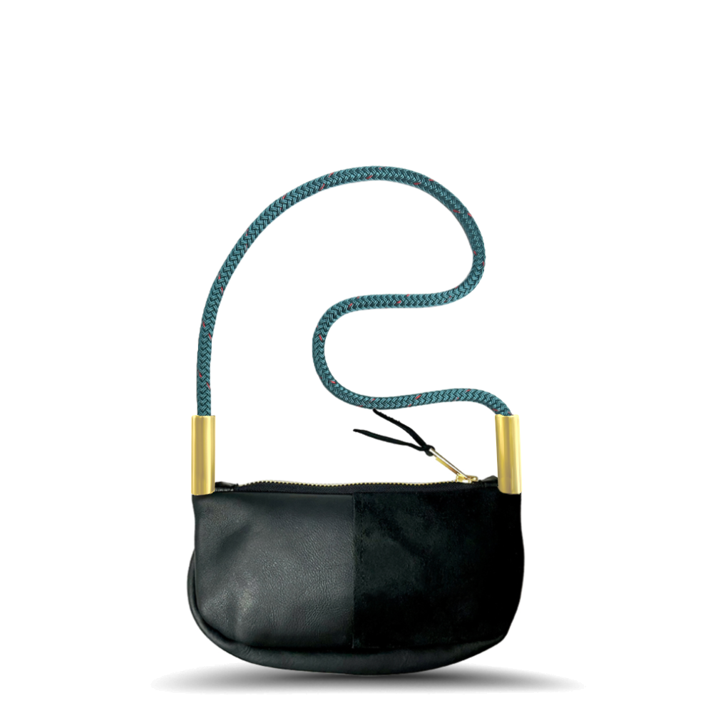 Zip Crossbody #Rope Color_Seaside Teal#Rope Handle Length_Shoulder (35")#Add Ons_Handbag Only