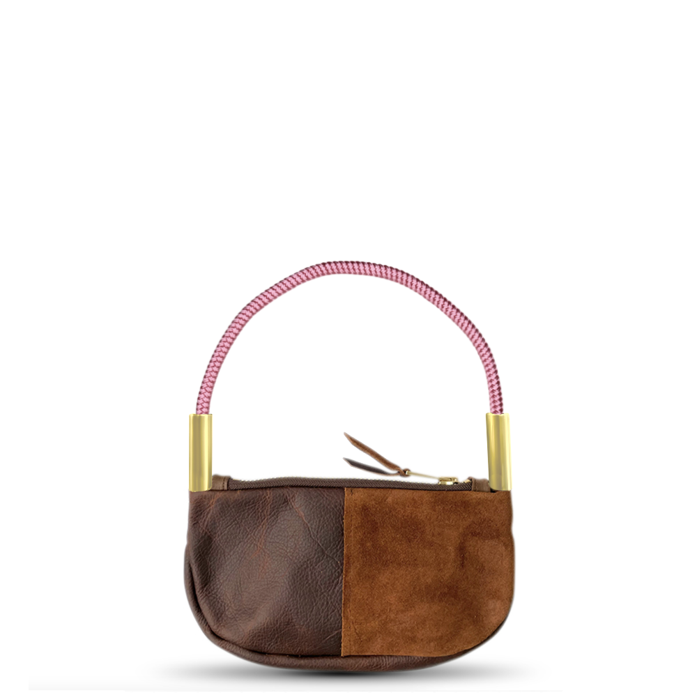 Zip Crossbody #Rope Color_Pink Beach Rose#Rope Handle Length_Wrist (19")#Add Ons_Handbag Only