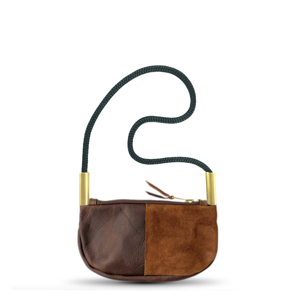 Zip Crossbody #Rope Color_Pine Green#Rope Handle Length_Shoulder (35")#Add Ons_Handbag Only