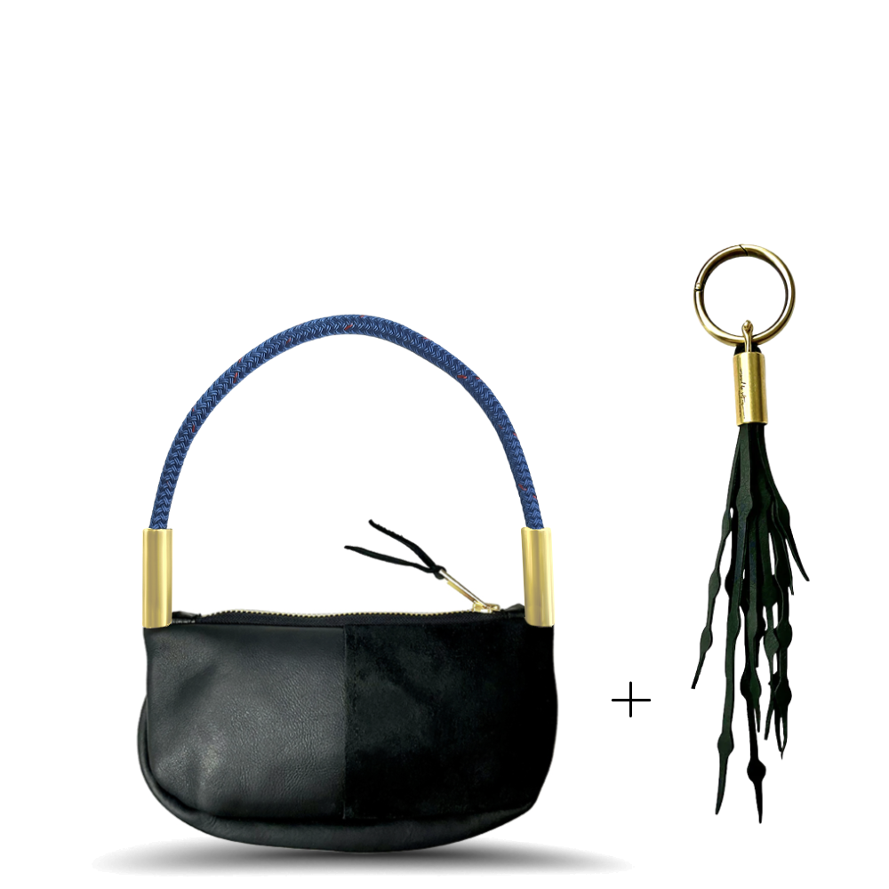 Zip Crossbody #Rope Color_Harborside Blue#Rope Handle Length_Wrist (19")#Add Ons_Add a Matching Seaweed Tassel (save $10)