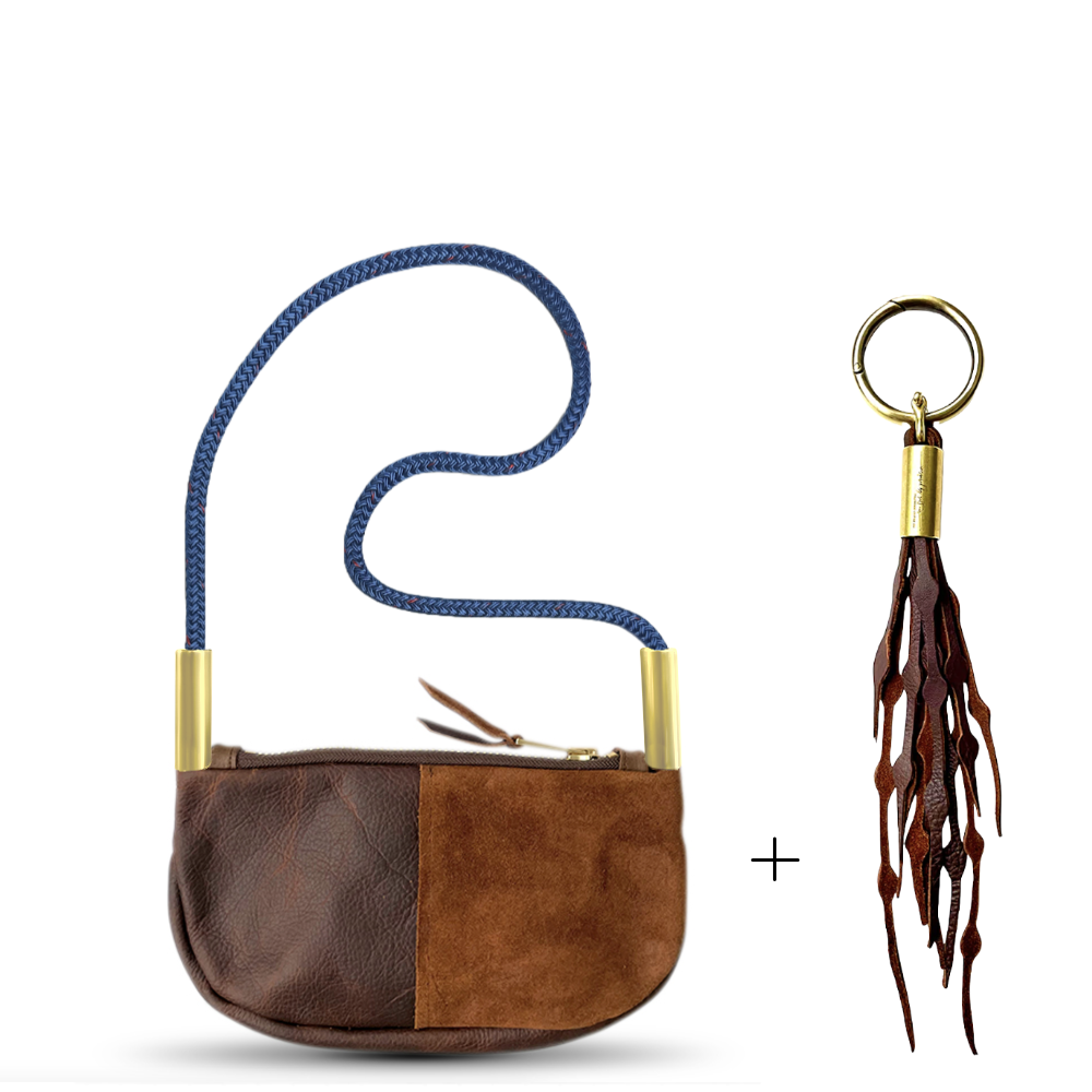 Zip Crossbody #Rope Color_Harborside Blue#Rope Handle Length_Shoulder (35")#Add Ons_Add a Matching Seaweed Tassel (save $10)