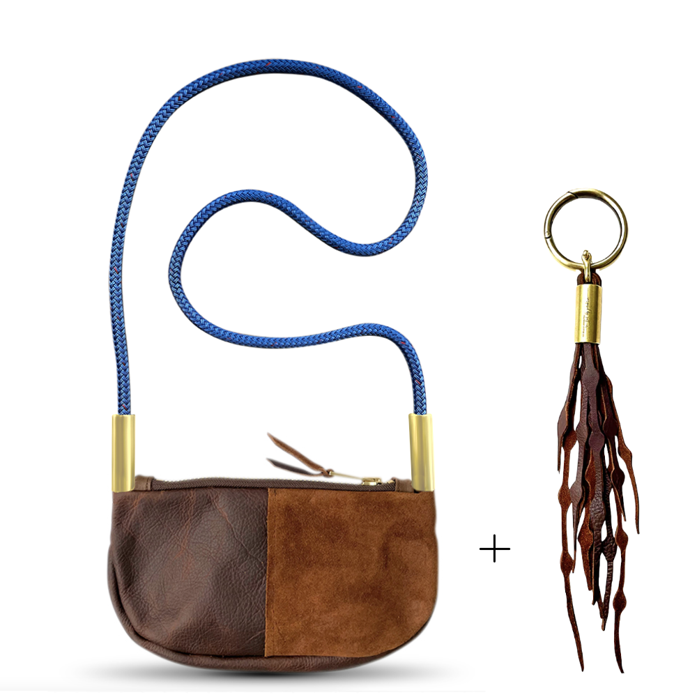 Zip Crossbody #Rope Color_Harborside Blue#Rope Handle Length_Crossbody (50")#Add Ons_Add a Matching Seaweed Tassel (save $10)