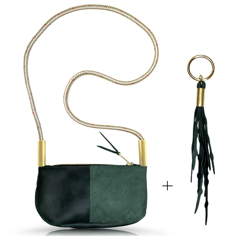 Zip Crossbody // in Emerald Green