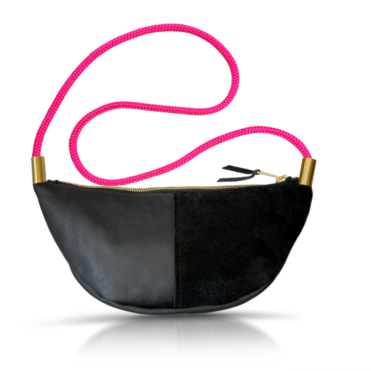 Sling #Rope Color_Neon Pink#Rope Handle Length_Long Crossbody (50")#Add Ons_Handbag Only