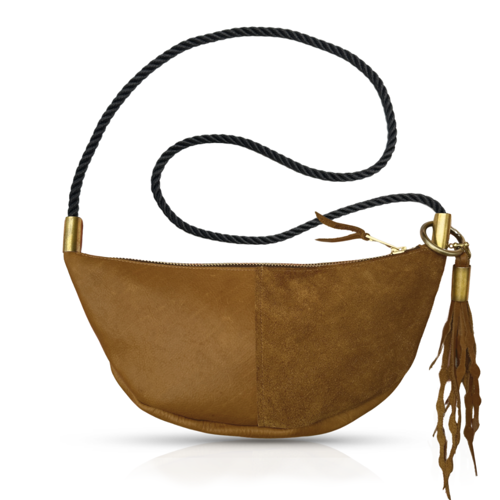 Sling #Rope Color_Summer Night Black#Rope Handle Length_Long Crossbody (50")#Add Ons_Add a Matching Seaweed Tassel (save $10)