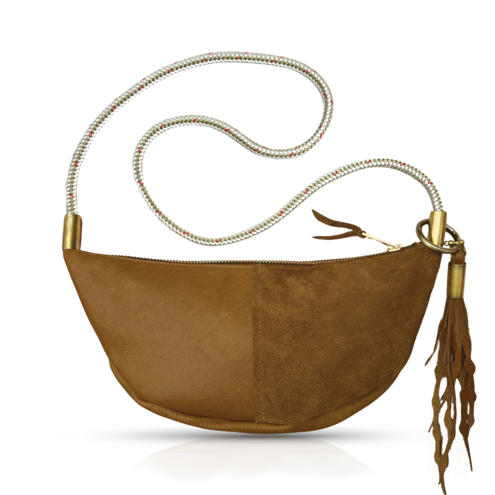 Sling #Rope Color_Oyster Shell Gold#Rope Handle Length_Long Crossbody (50")#Add Ons_Add a Matching Seaweed Tassel (save $10)