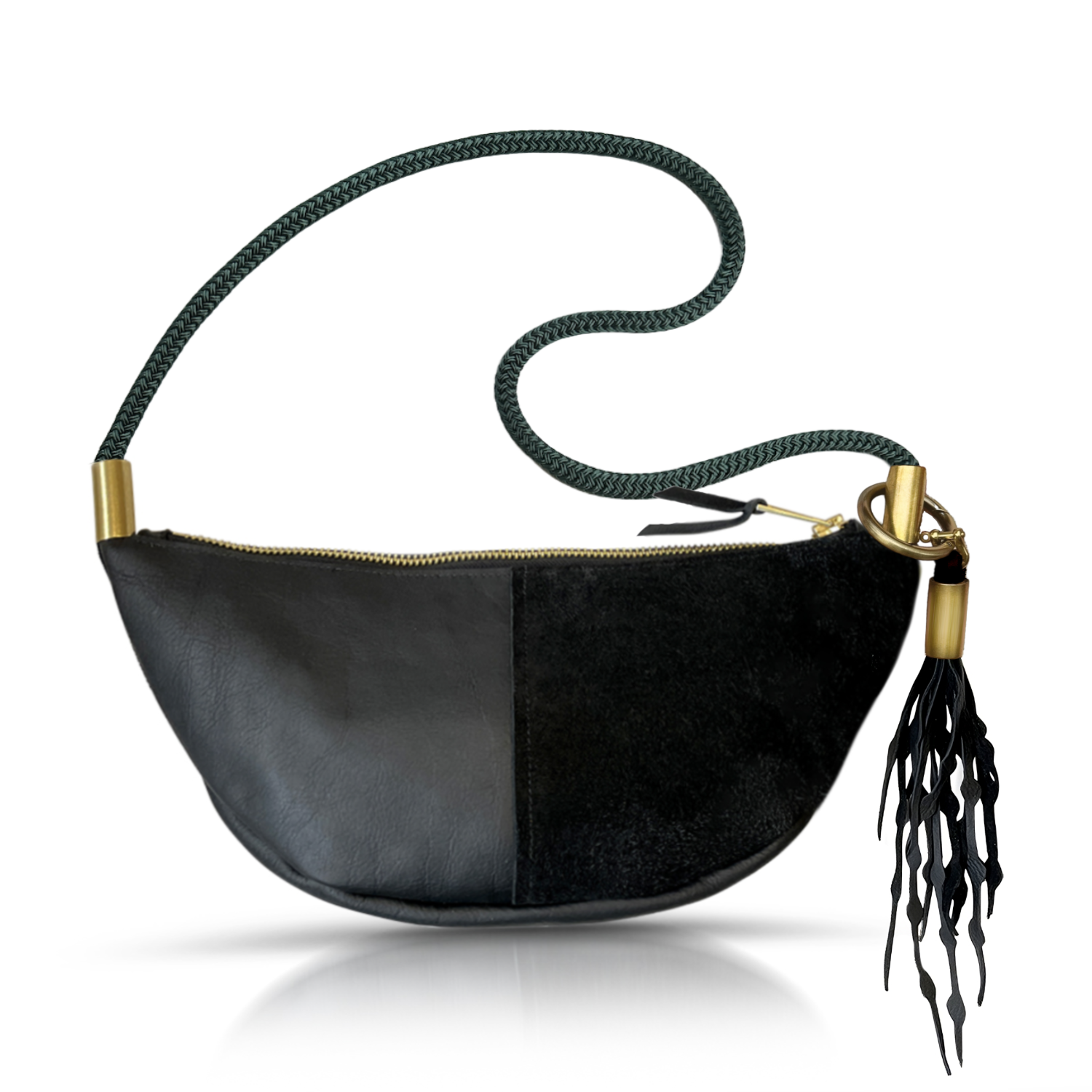 Sling #Rope Color_Pine Green#Rope Handle Length_Long Shoulder (35”)#Add Ons_Add a Matching Seaweed Tassel (save $10)