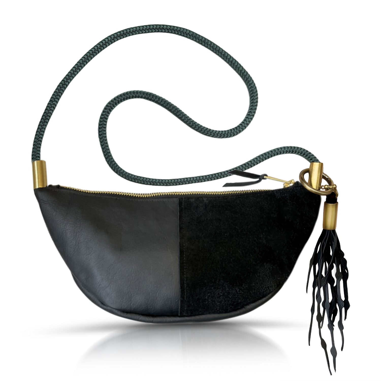 Sling #Rope Color_Pine Green#Rope Handle Length_Long Crossbody (50")#Add Ons_Add a Matching Seaweed Tassel (save $10)