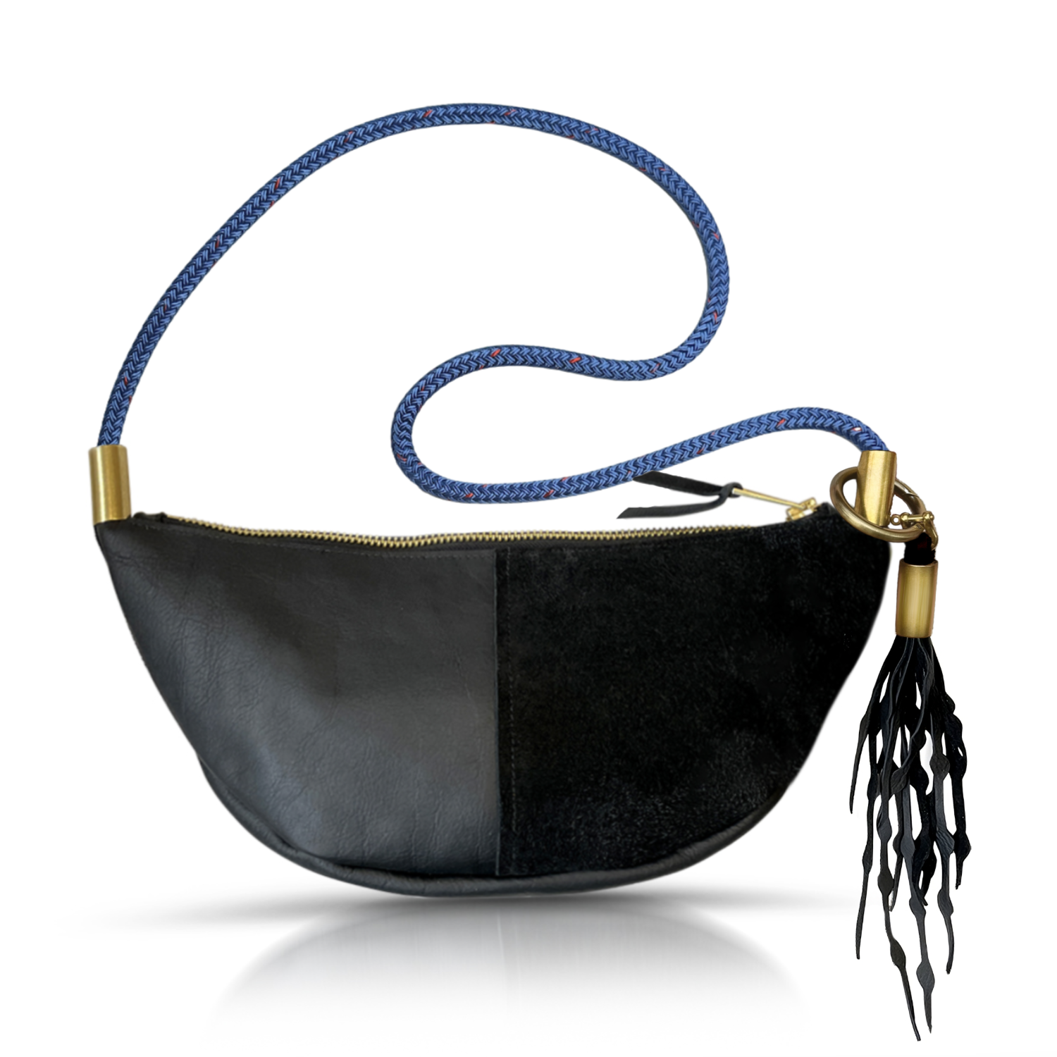 Sling #Rope Color_Harborside Blue#Rope Handle Length_Short Crossbody (40”)#Add Ons_Add a Matching Seaweed Tassel (save $10)