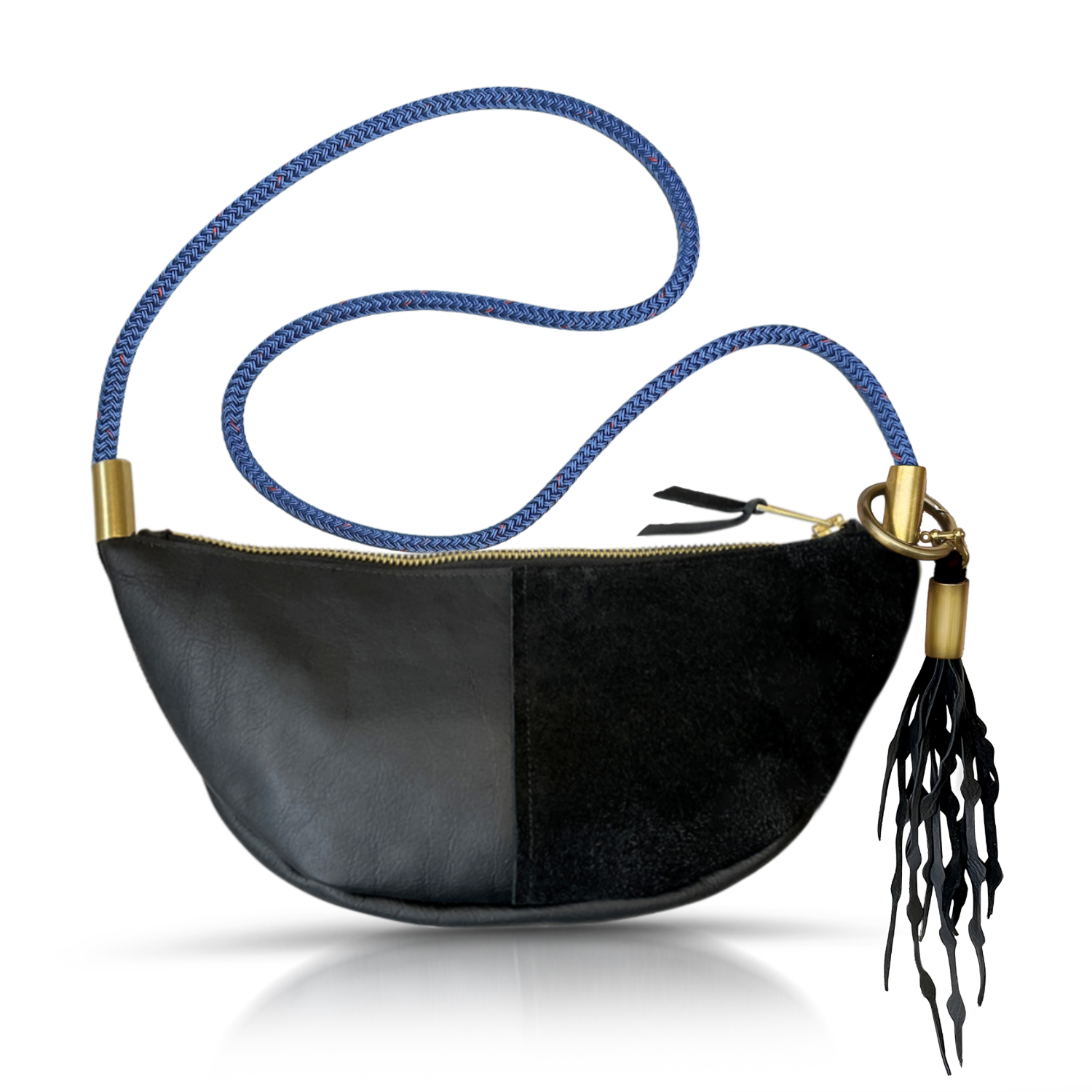 Sling #Rope Color_Harborside Blue#Rope Handle Length_Long Crossbody (50")#Add Ons_Add a Matching Seaweed Tassel (save $10)
