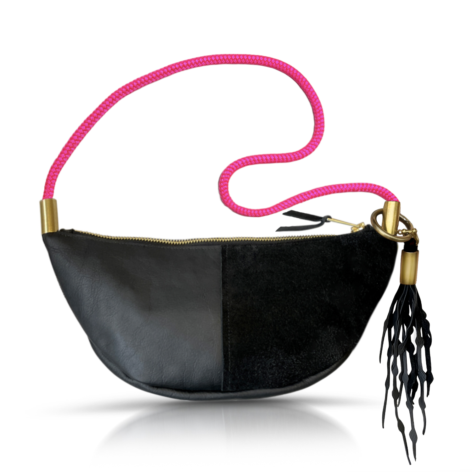 Sling #Rope Color_Neon Pink#Rope Handle Length_Long Shoulder (35”)#Add Ons_Add a Matching Seaweed Tassel (save $10)