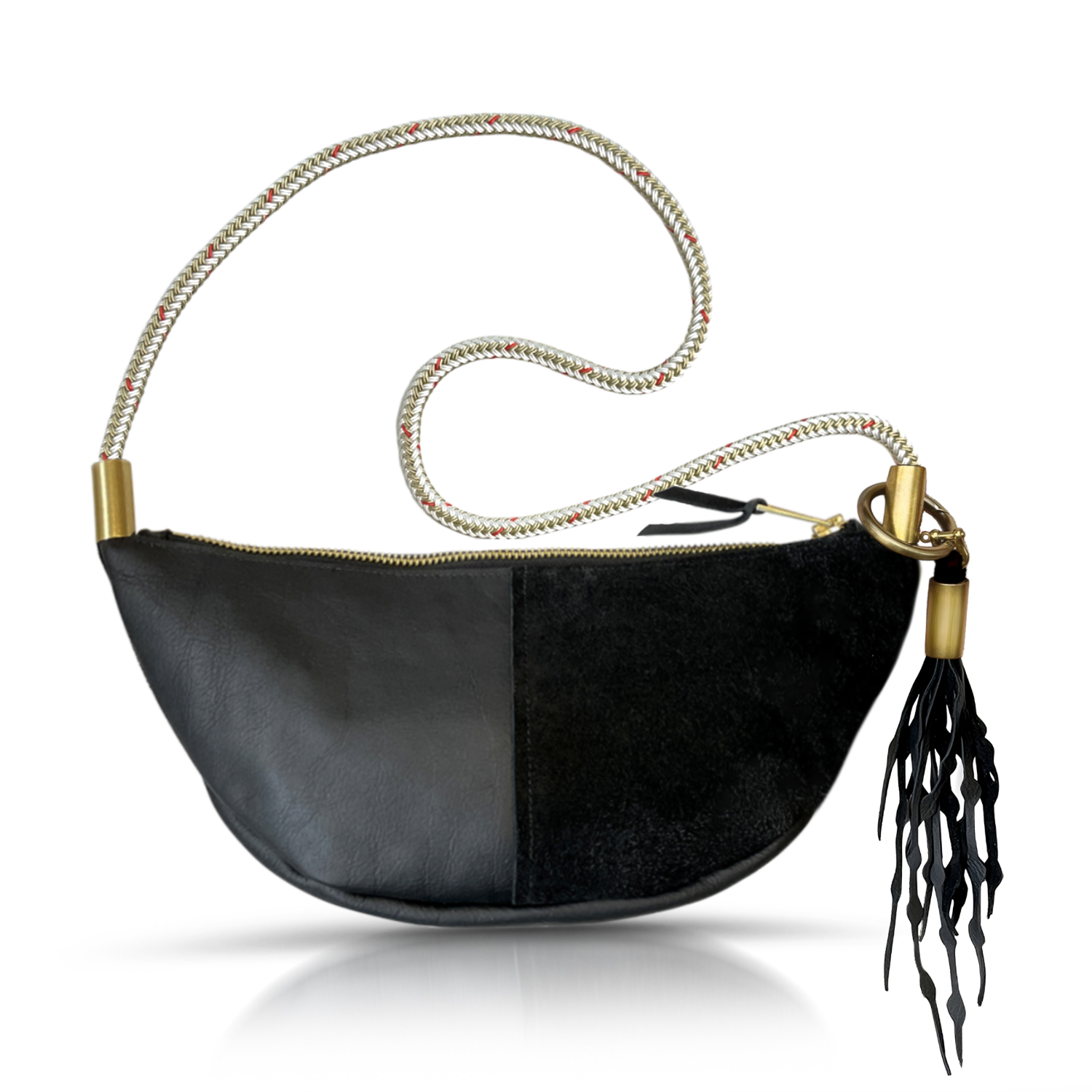 Sling #Rope Color_Oyster Shell Gold#Rope Handle Length_Short Crossbody (40”)#Add Ons_Add a Matching Seaweed Tassel (save $10)