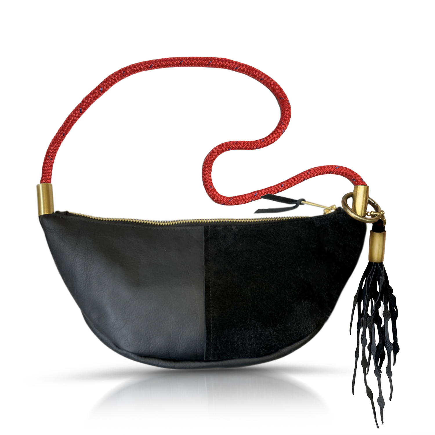 Sling #Rope Color_Winterberry Red#Rope Handle Length_Long Shoulder (35”)#Add Ons_Add a Matching Seaweed Tassel (save $10)