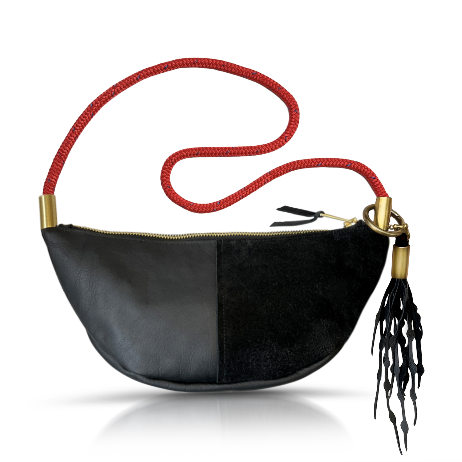 Sling #Rope Color_Winterberry Red#Rope Handle Length_Short Crossbody (40”)#Add Ons_Add a Matching Seaweed Tassel (save $10)