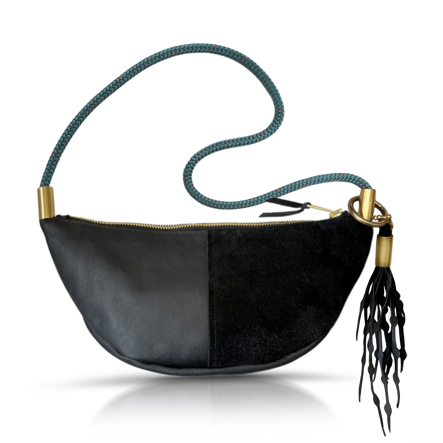 Sling #Rope Color_Seaside Teal#Rope Handle Length_Short Crossbody (40”)#Add Ons_Add a Matching Seaweed Tassel (save $10)